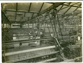 Cloth Weaving Room, Long Meadow Mill, 1923